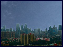 Guangzhou skyline from our hotel room at the Yutong Hotel.